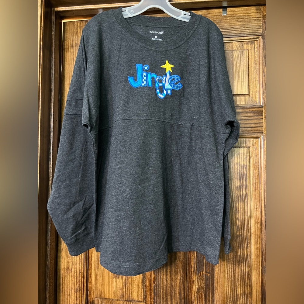 Long Sleeve Gray Christmas Shirt